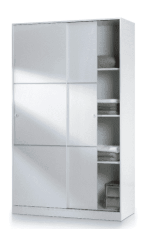 Finley Small 120cm White Sliding Door Wardrobe - FurniComp