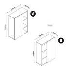Formia 1 Door White Gloss Bookcase/Filing Cabinet - FurniComp