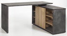 Formia Large L-Shaped Grey and Oak Corner Office Desk - FurniComp