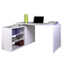 Formia Large L-Shaped White Gloss Corner Office Desk - FurniComp
