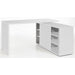 Formia Large L-Shaped White Gloss Corner Office Desk - FurniComp