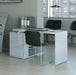 Formia Large White Gloss Desk with Storage Cupboard - FurniComp