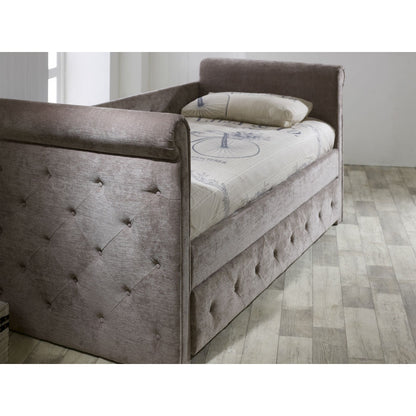 Fortis Mink Velvet Daybed with Trundle - FurniComp