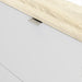 Function 3 Tilting Door White and Oak Shoe Cabinet - FurniComp