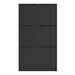 Function 3 Tilting Door Black Shoe Cabinet - FurniComp