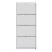 Function 4 Tilting Door White Shoe Cabinet - FurniComp