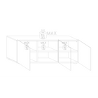 Giulia 3 Door Samoa Oak TV Unit with Mirrors - FurniComp