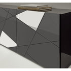 Giulia 3 Door Grey Gloss Sideboard with Mirrors - FurniComp