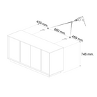 Glacia 4 Door White Marble Effect Sideboard - FurniComp