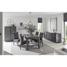 Glacia 4 Door Black Marble Effect Sideboard - FurniComp