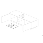 Glacia 2 Door White Marble Effect TV Unit - FurniComp