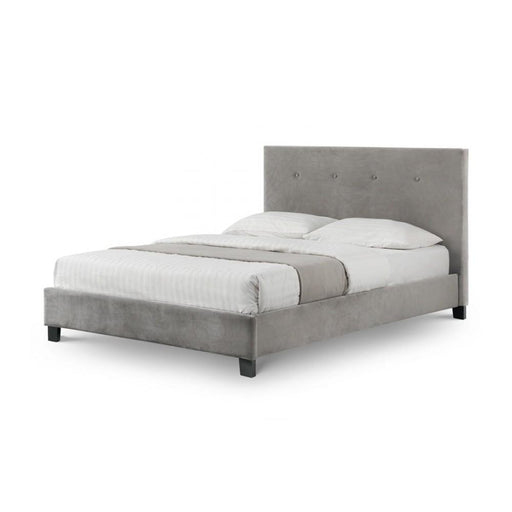 Haggerston Slate Grey Velvet Bed - FurniComp