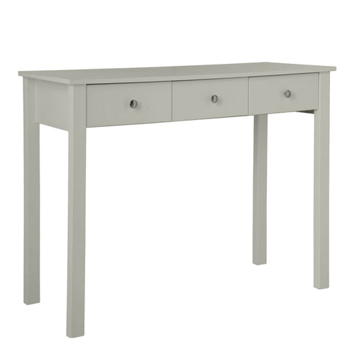 Hampton 3 Drawer Soft Grey Dressing Table - FurniComp