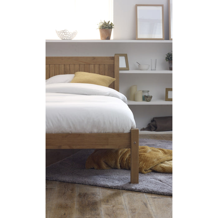 Hayes Pine Finish Wooden Bed Frame - FurniComp