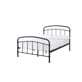 Hugo Industrial Style Black Metal Frame Bed - FurniComp