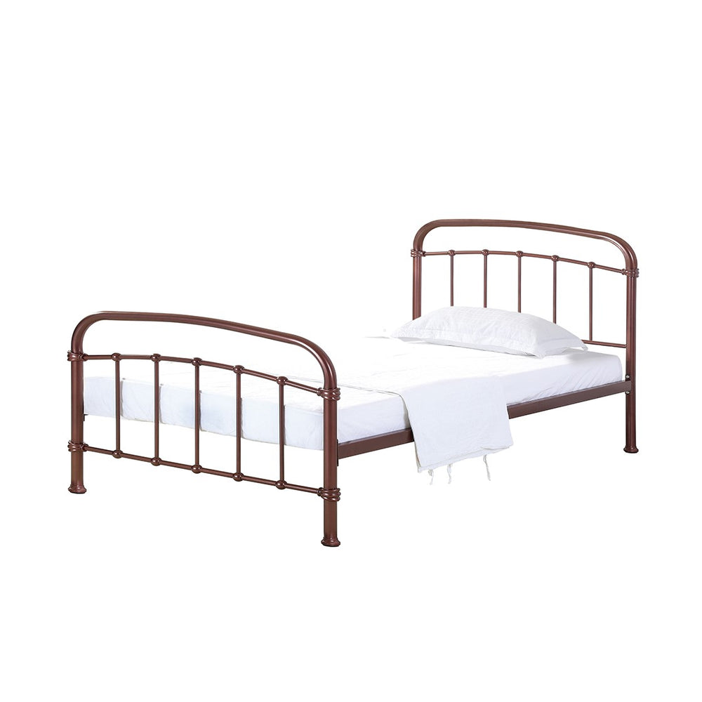 Hugo Industrial Style Copper Metal Frame Bed - FurniComp