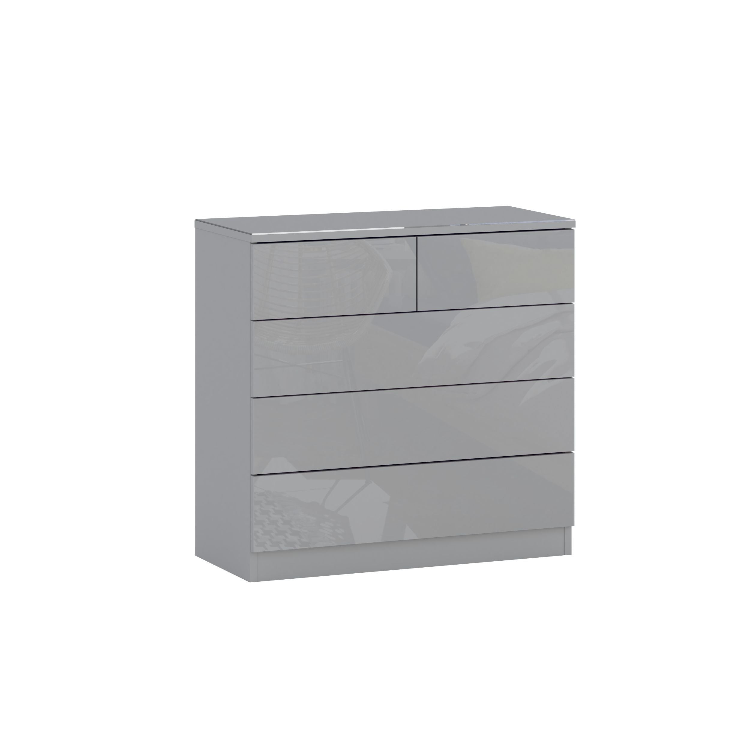 JAX 3+2 Grey Chest of Drawers - FurniComp