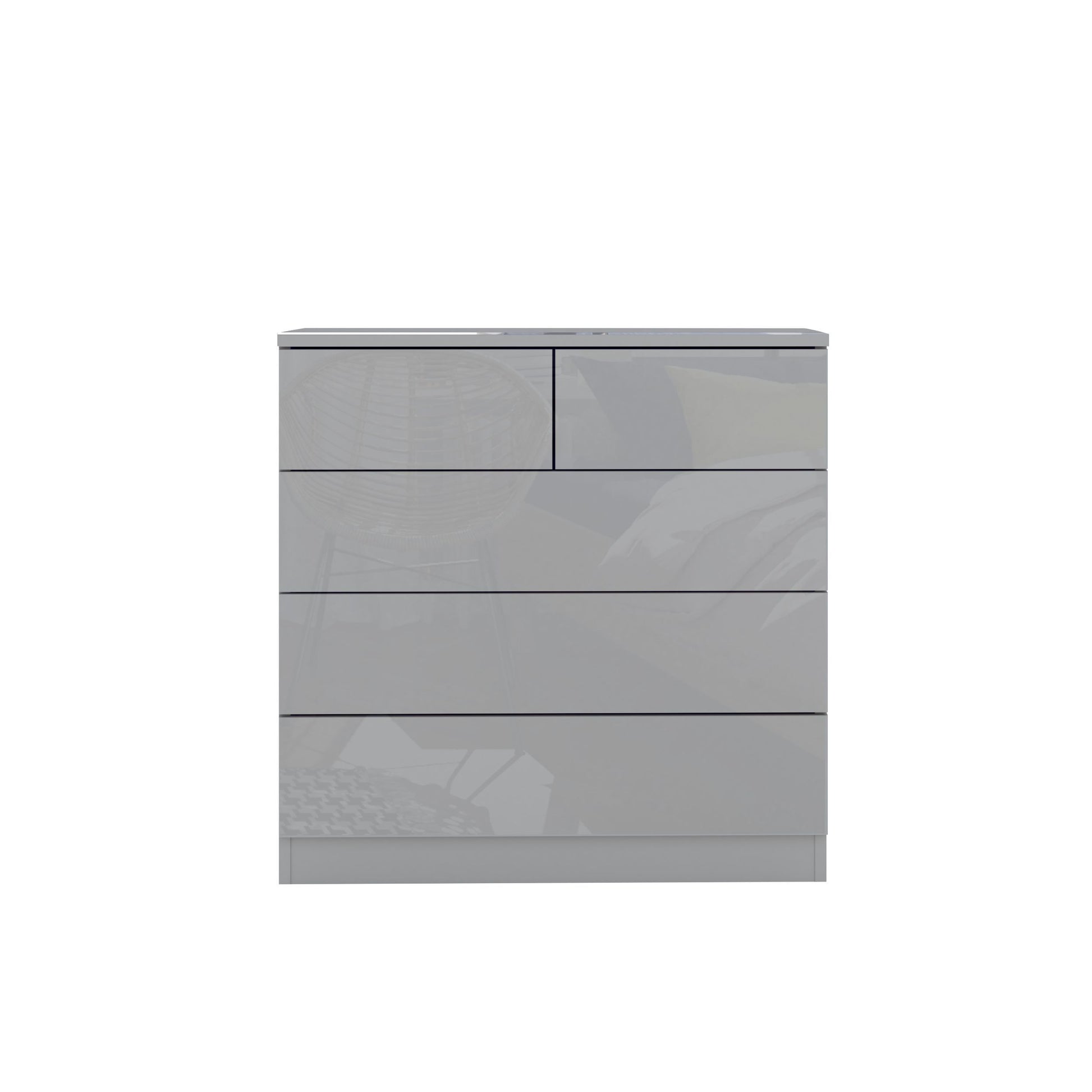 JAX 3+2 Grey Chest of Drawers - FurniComp