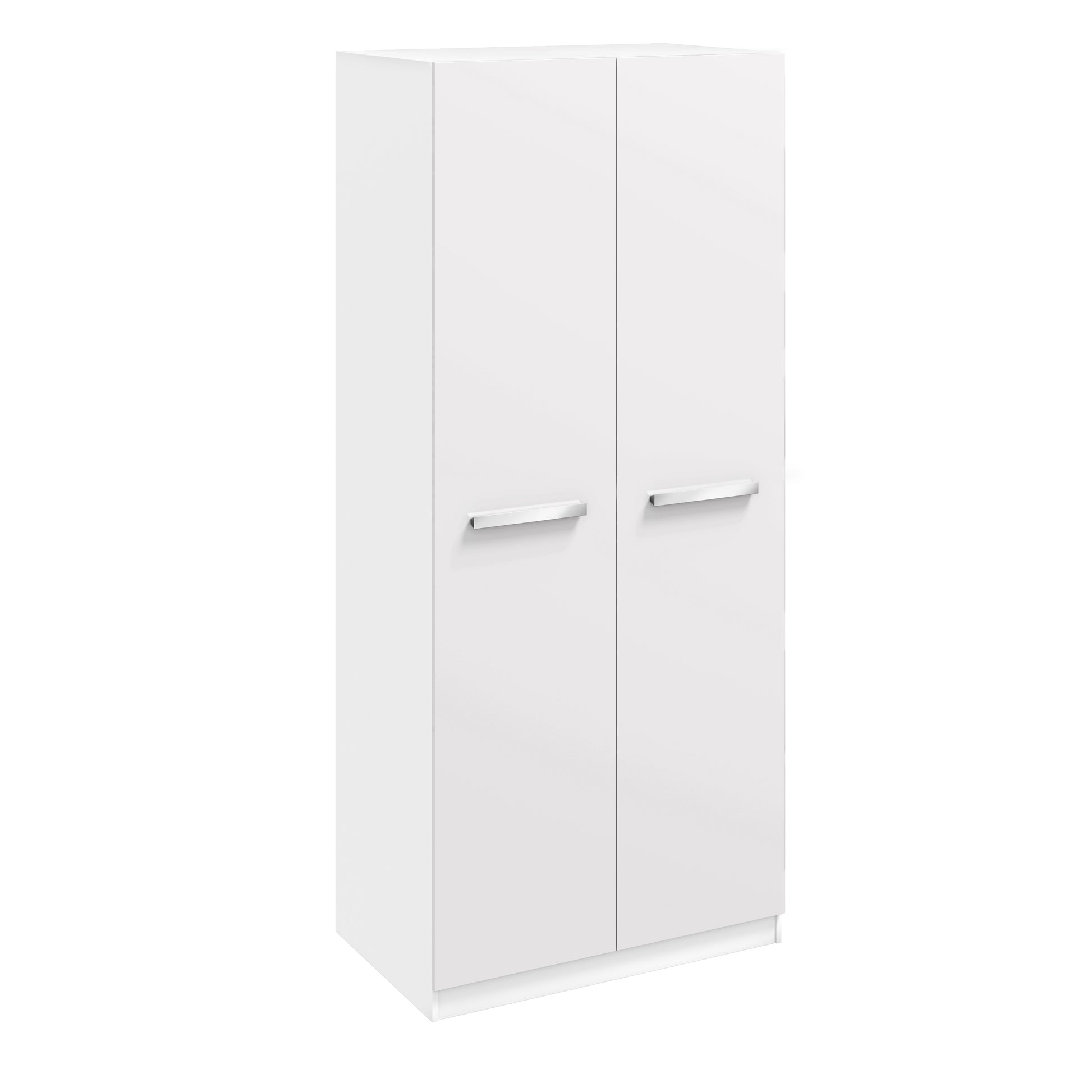 Joy 2 Door High Gloss White Wardrobe - FurniComp