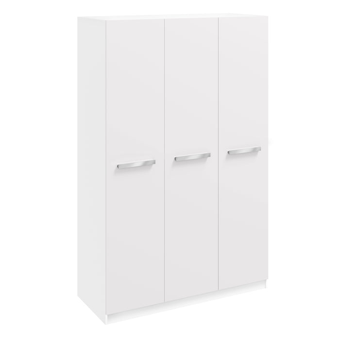 Joy 3 Door High Gloss White Wardrobe - FurniComp