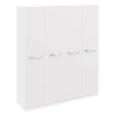 Joy 4 Door High Gloss White Wardrobe - FurniComp