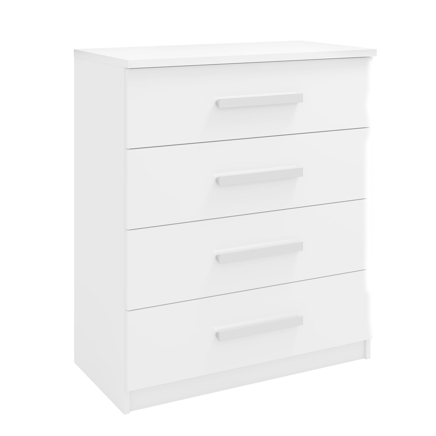 Joy 4 Drawer High Gloss White Chest of Drawer - FurniComp