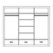 Klassy 3 Door 3 Drawer Grey Mirrored Sliding Door Wardrobe KL-01 - FurniComp