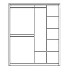 Klassy 2 Door White Matt Mirrored Sliding Door Wardrobe KL-17 - FurniComp