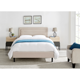 Kali Biscuit Fabric Bed Frame - FurniComp