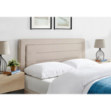 Kali Biscuit Fabric Bed Frame - FurniComp