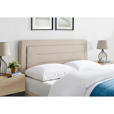 Kali Biscuit Fabric Bed Frame - FurniComp