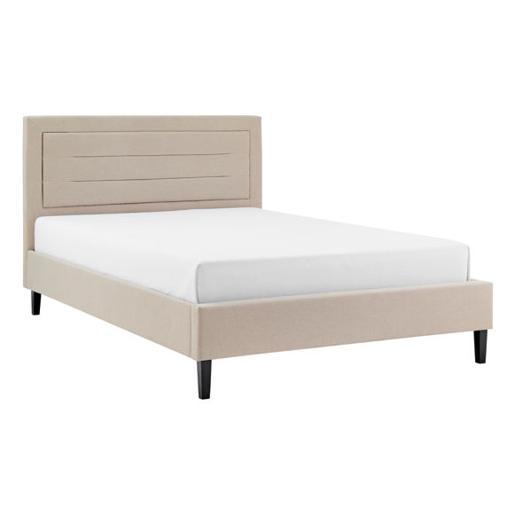 Kali Biscuit Fabric Bed Frame - FurniComp