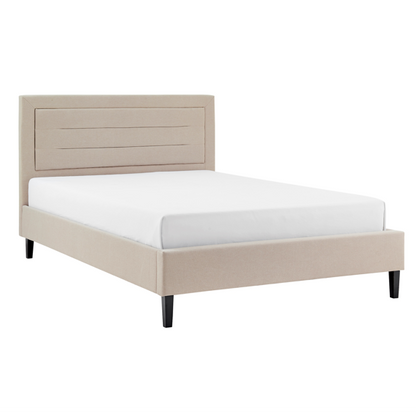 Kali Biscuit Fabric Bed Frame - FurniComp