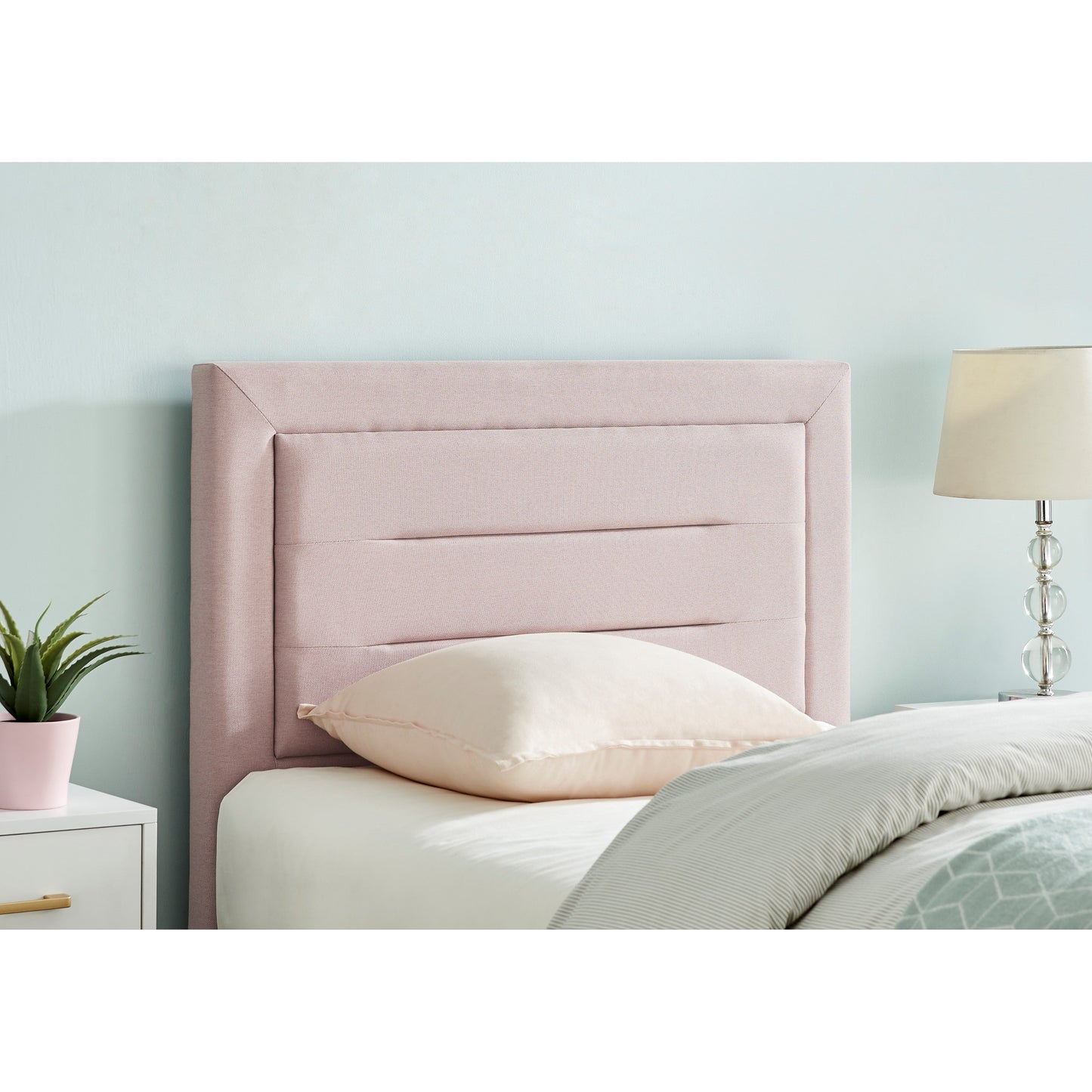 Kali Pink Fabric Bed Frame - FurniComp