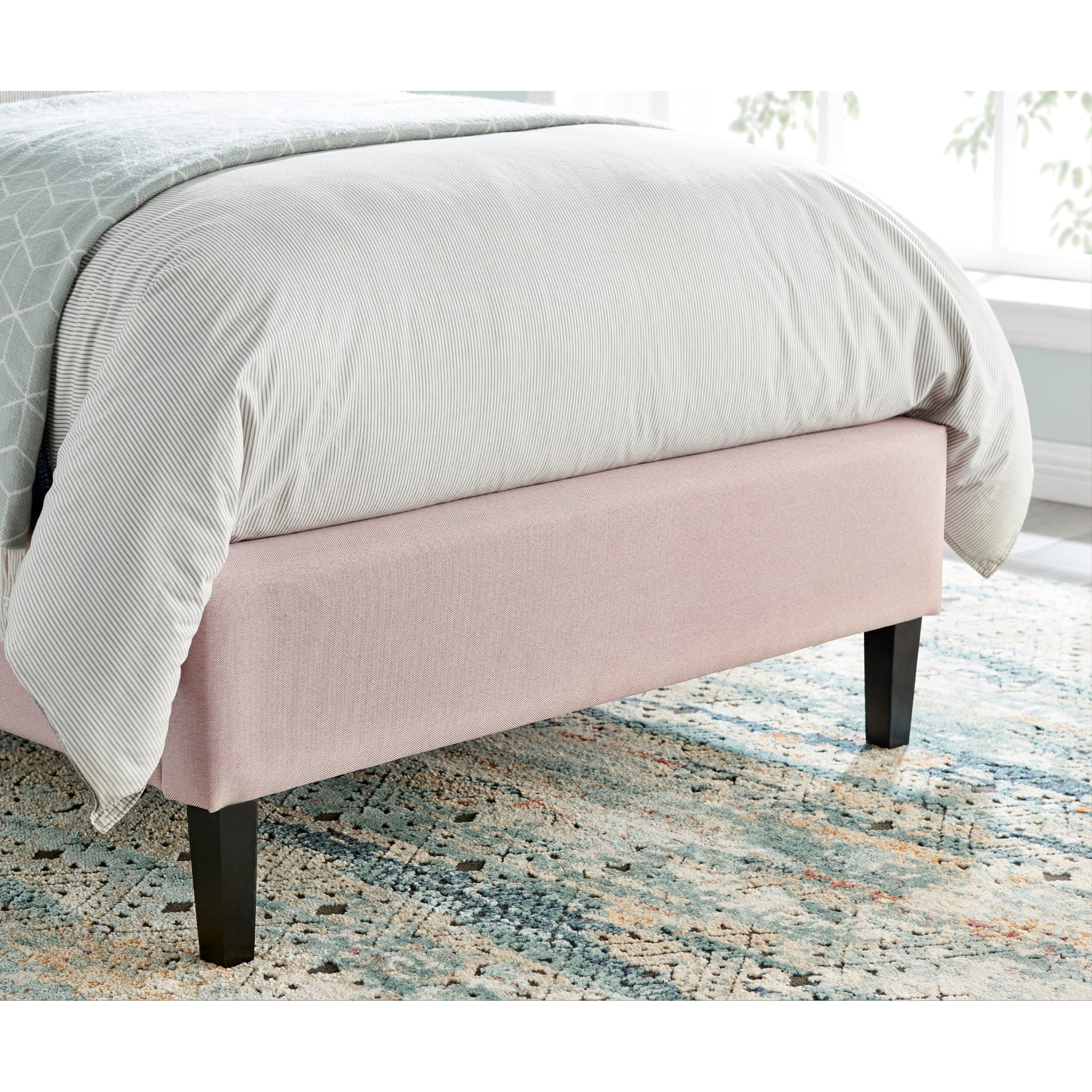 Kali Pink Fabric Bed Frame - FurniComp