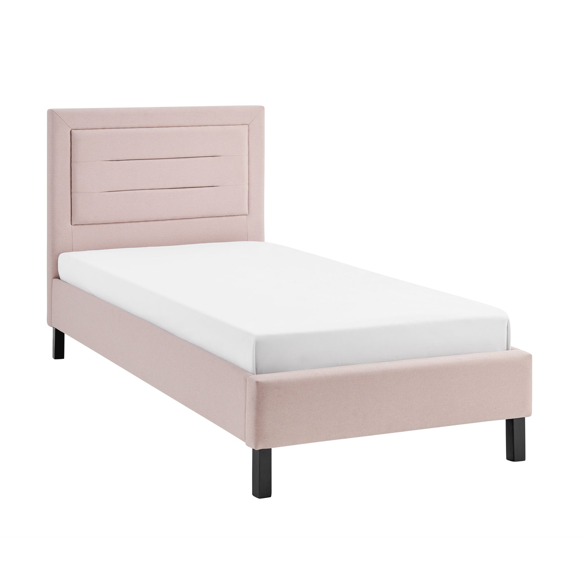 Kali Pink Fabric Bed Frame - FurniComp