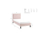 Kali Pink Fabric Bed Frame - FurniComp