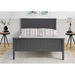 Kara Dark Grey Painted High Footend Wooden Bed Frame - FurniComp