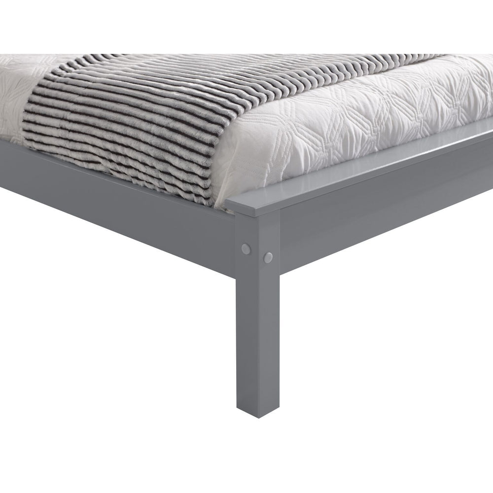 Kara Grey Painted Low Foot End Wooden Bed Frame - FurniComp