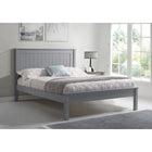 Kara Grey Painted Low Foot End Wooden Bed Frame - FurniComp