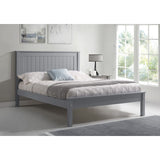 Kara Grey Painted Low Foot End Wooden Bed Frame - FurniComp