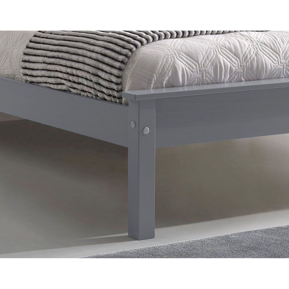 Kara Grey Painted Low Foot End Wooden Bed Frame - FurniComp
