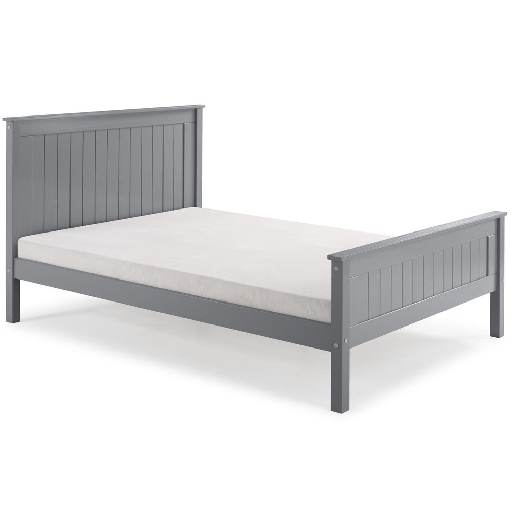 Kara Grey Painted High Footend Wooden Bed Frame - FurniComp