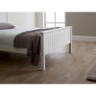 Kara White Painted High Footend Wooden Bed Frame - FurniComp