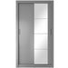 Klassy 2 Door Grey Mirrored 120cm Sliding Door Wardrobe KL-06 - FurniComp