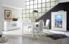 Lyon 2 Door White Gloss Glass Display Cabinet - FurniComp