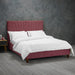 Layla Vintage Pink Velvet Fabric Bed Frame - FurniComp