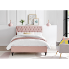 Lia Pink Fabric Bed Frame - FurniComp