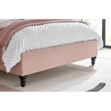 Lia Pink Fabric Bed Frame - FurniComp