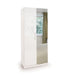 Lily High Gloss White 2 Door Mirrored Wardrobe - FurniComp